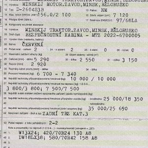 foto Bělorus 2022.5 traktor 209HP